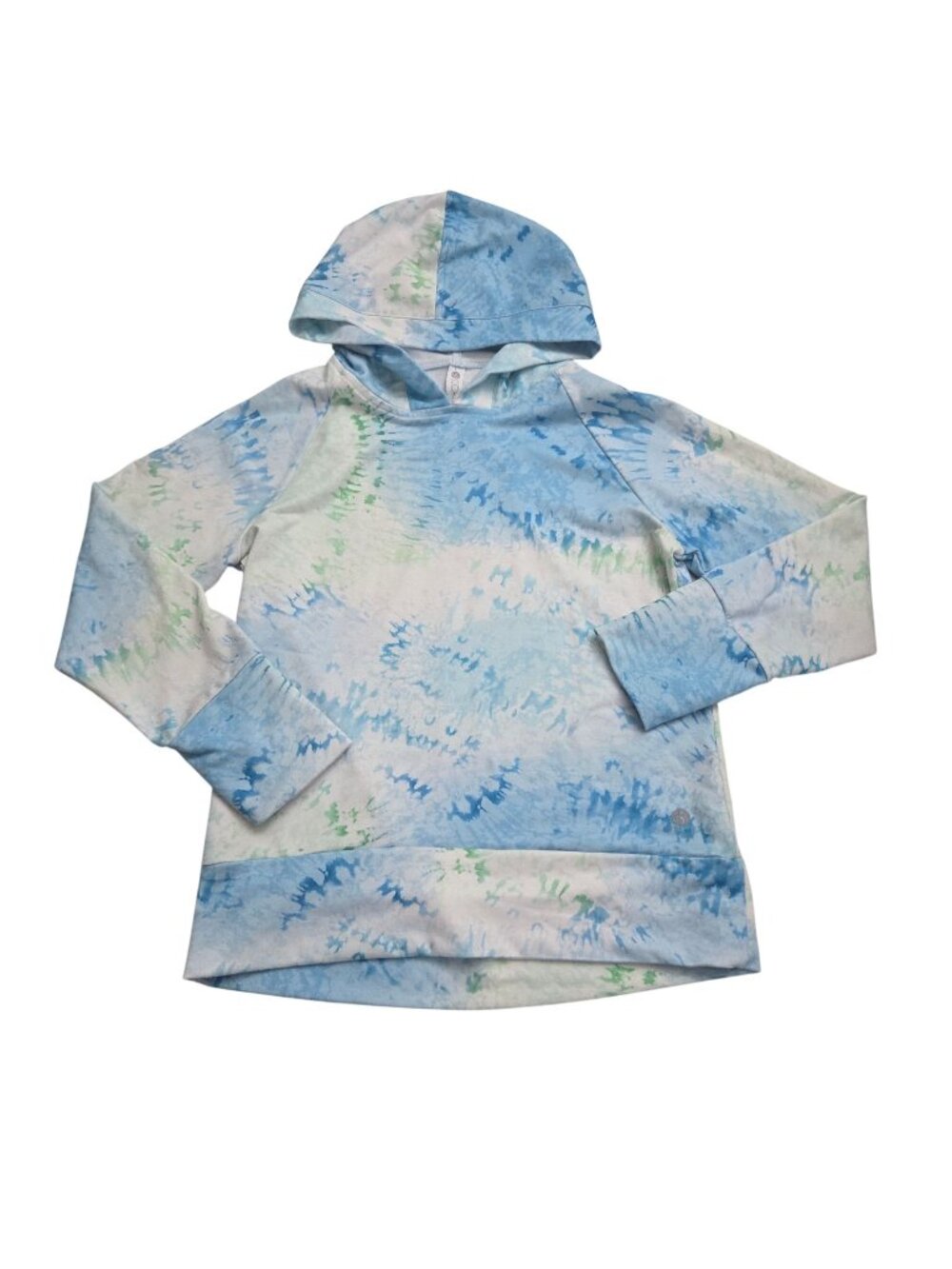 Scorpio Sol  Girl XL 16 Blue Tie-Dye Hoodie Lightweight Long Sleeve Pullover 453